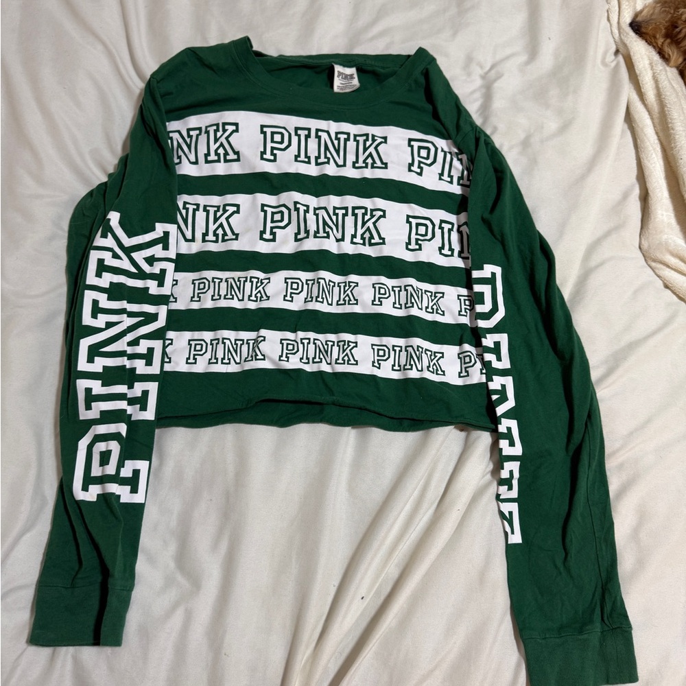 Green PINK Long Sleeved Tee